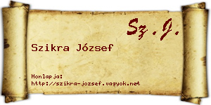 Szikra József névjegykártya
