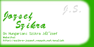 jozsef szikra business card